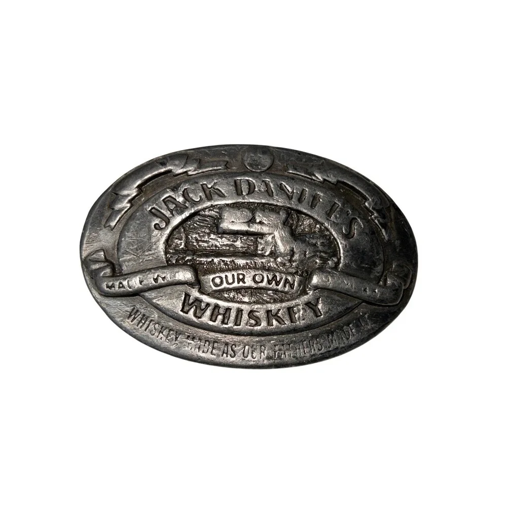 Vintage 1989 Jack‎ Daniels Silver Belt Buckle Bergamot Buckle Co.